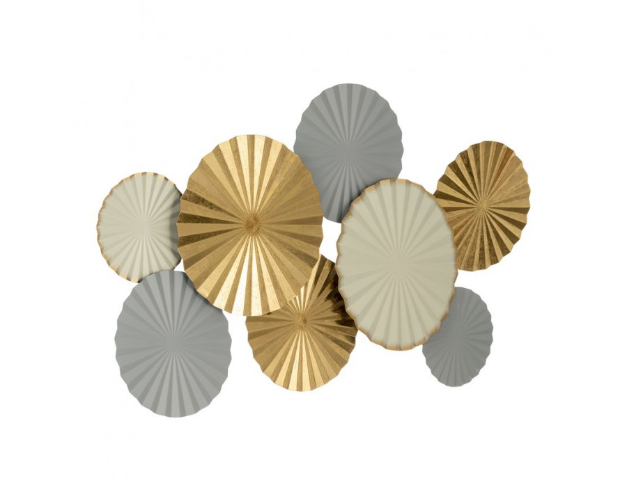 Sagebrook – Metal Pleated Wall Discs