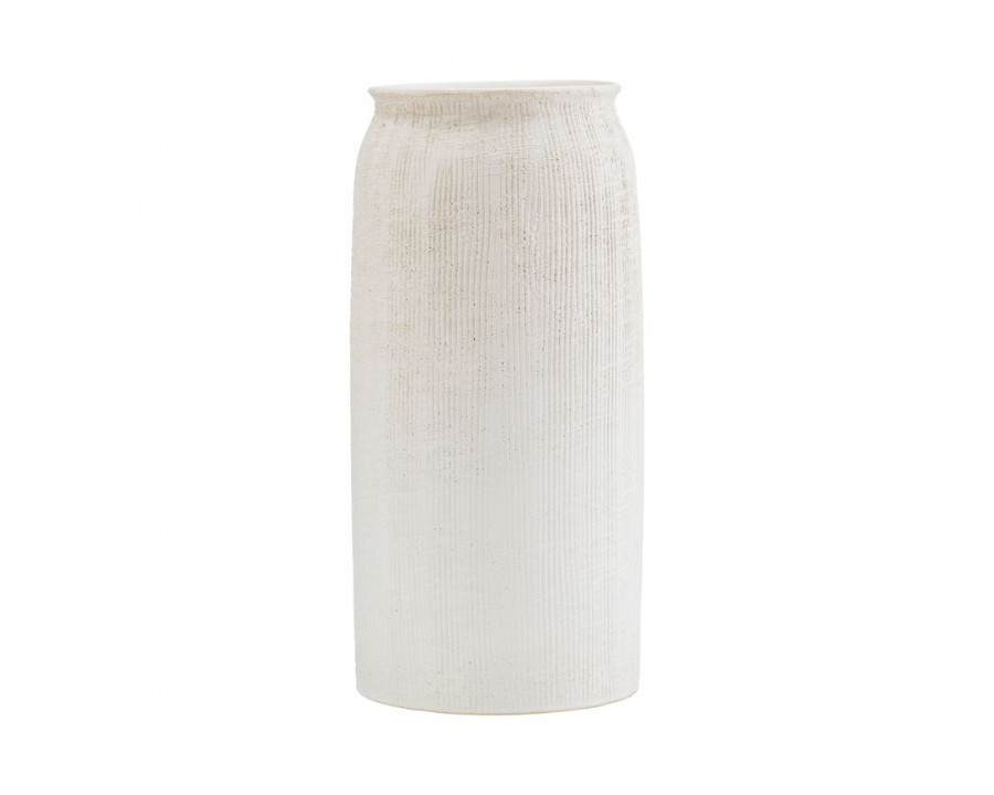 Sagebrook – 13″ Ceramic Ridged Vase