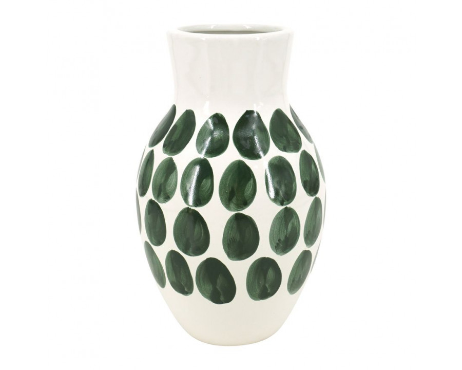 Sagebrook – 9″ Ceramic Plaid Textured Vase