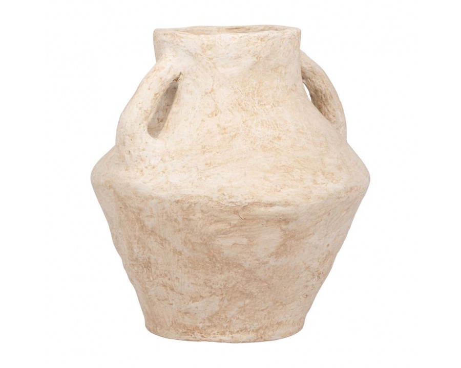 Sagebrook – 14″ Paper Mache Vase With Handles