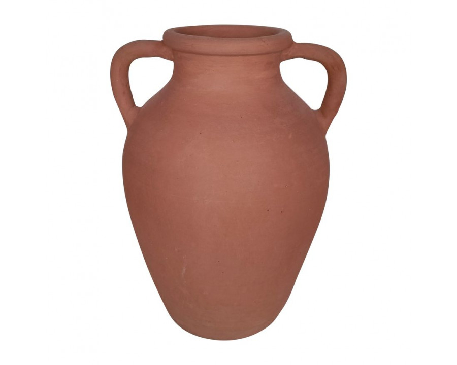 Sagebrook – 13″ Terracotta Vase With Handles