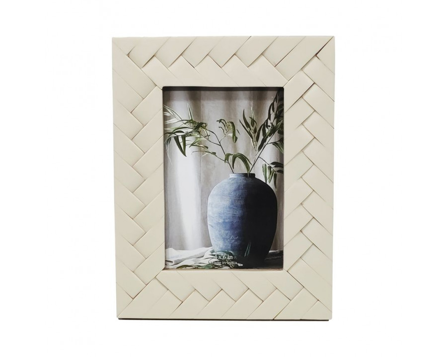 Sagebrook – 4″x6″ Resin Woven Photo Frame