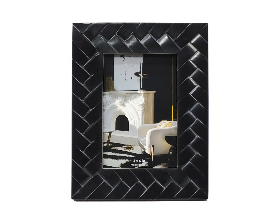 Sagebrook – 18339 4″x6″ Resin Woven Photo Frame