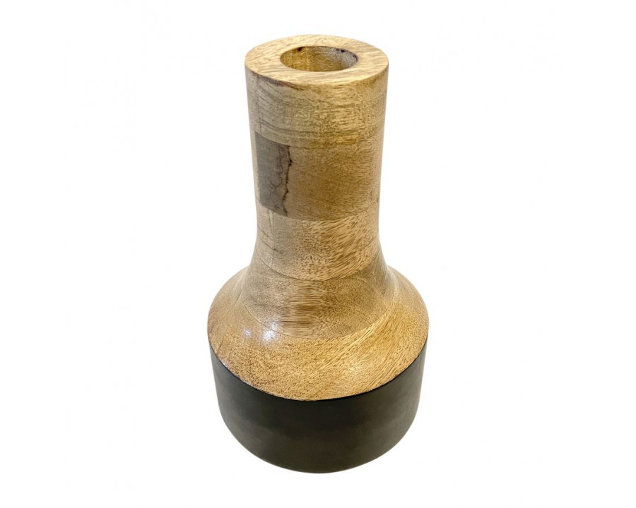 Sagebrook – 11″ Mango Wood 2-tone Vase