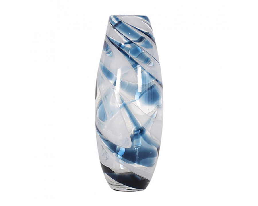 Sagebrook – 12″ Glass Swirl Vase