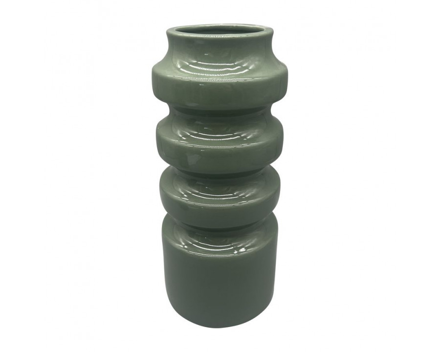 Sagebrook – 7″ Ceramic Arches Dumbell Vase