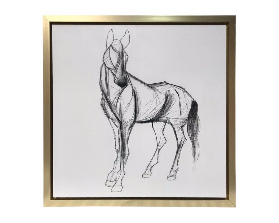 Sagebrook – Hand Painted Elegant Horse Sketch