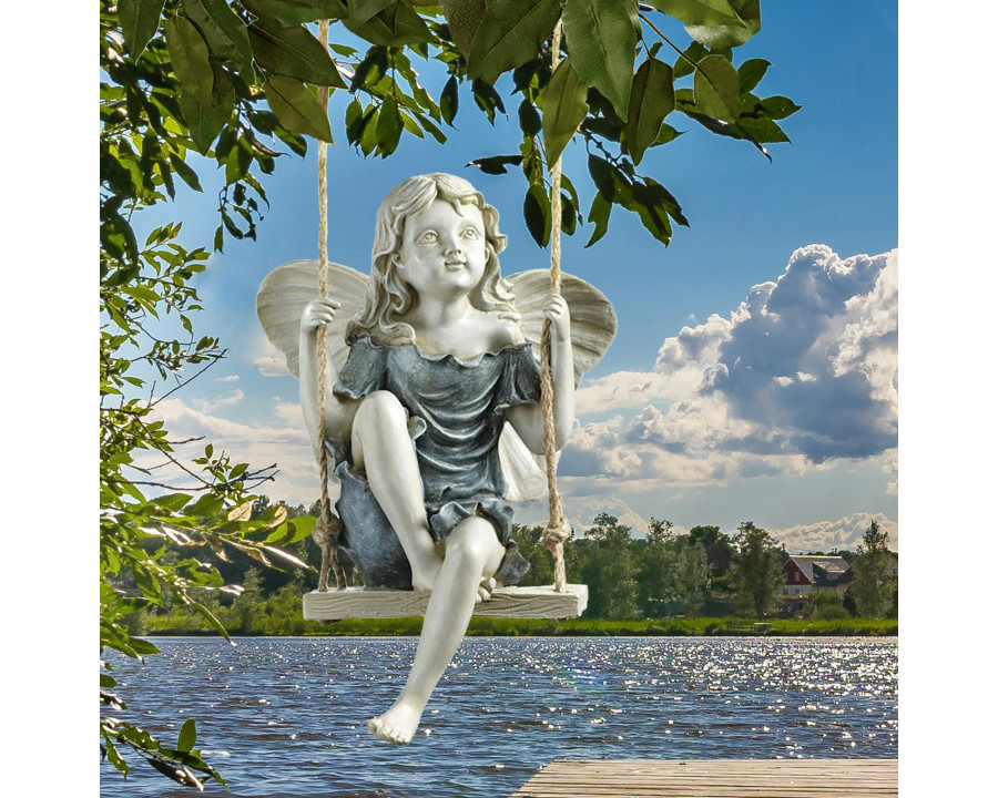 Toscano – Summertime Fairy on a Swing Statue