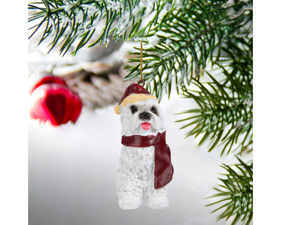 Toscano – Maltese Holiday Dog Ornament Pet Decoration