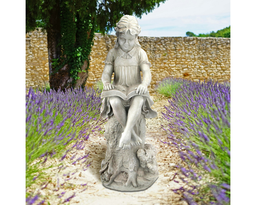 Toscano – Sierra the Reading Child Garden Statue