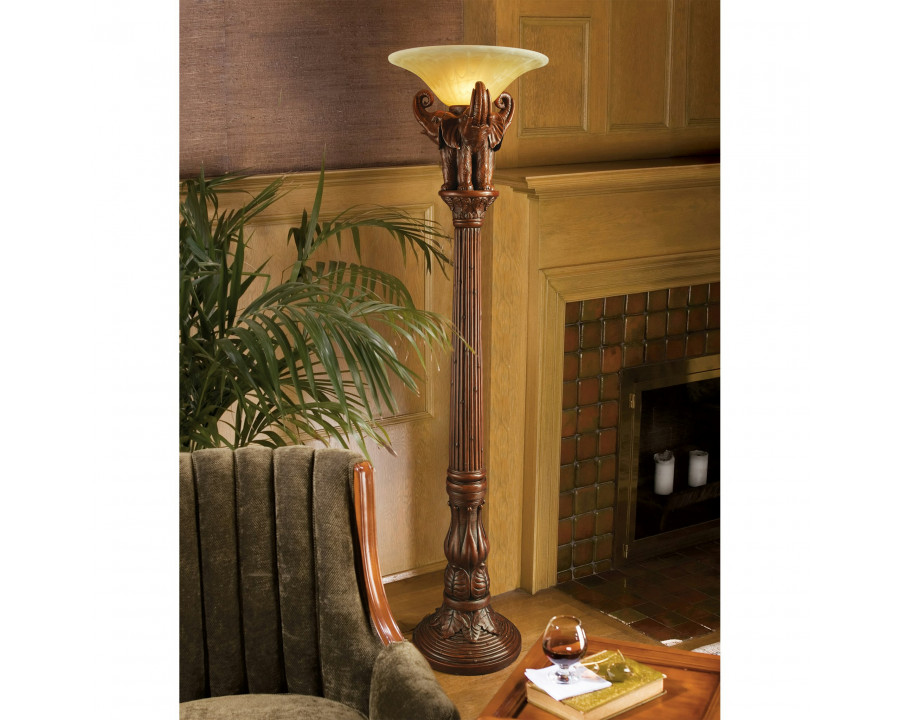 Toscano – Lord Earl Houghton Elephant Sculptural Floor Lamp