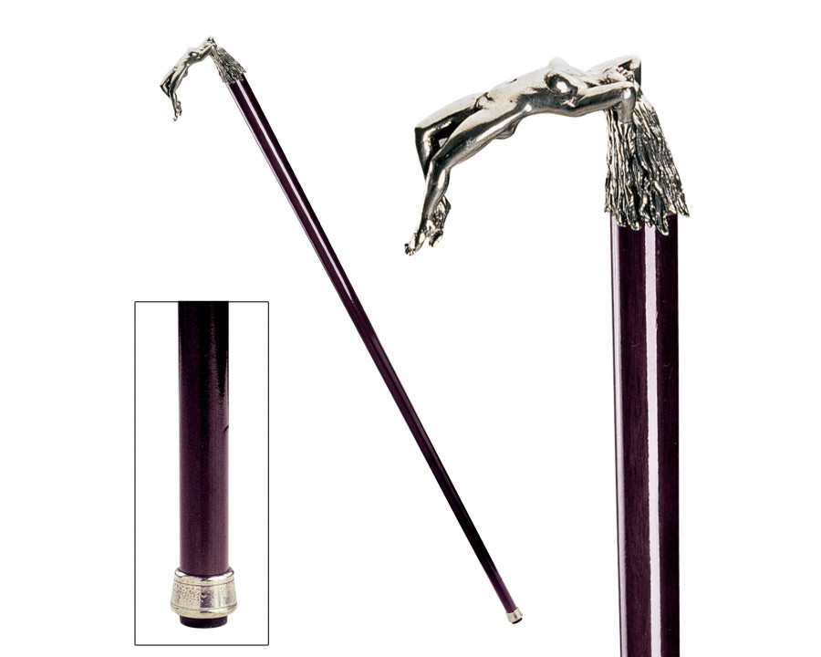 Toscano – Padrone Ecstasy Walking Stick in Pewter