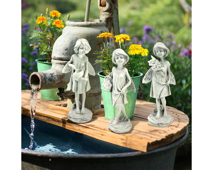 Toscano – Set of 3 Rose Garden Fairy Statues