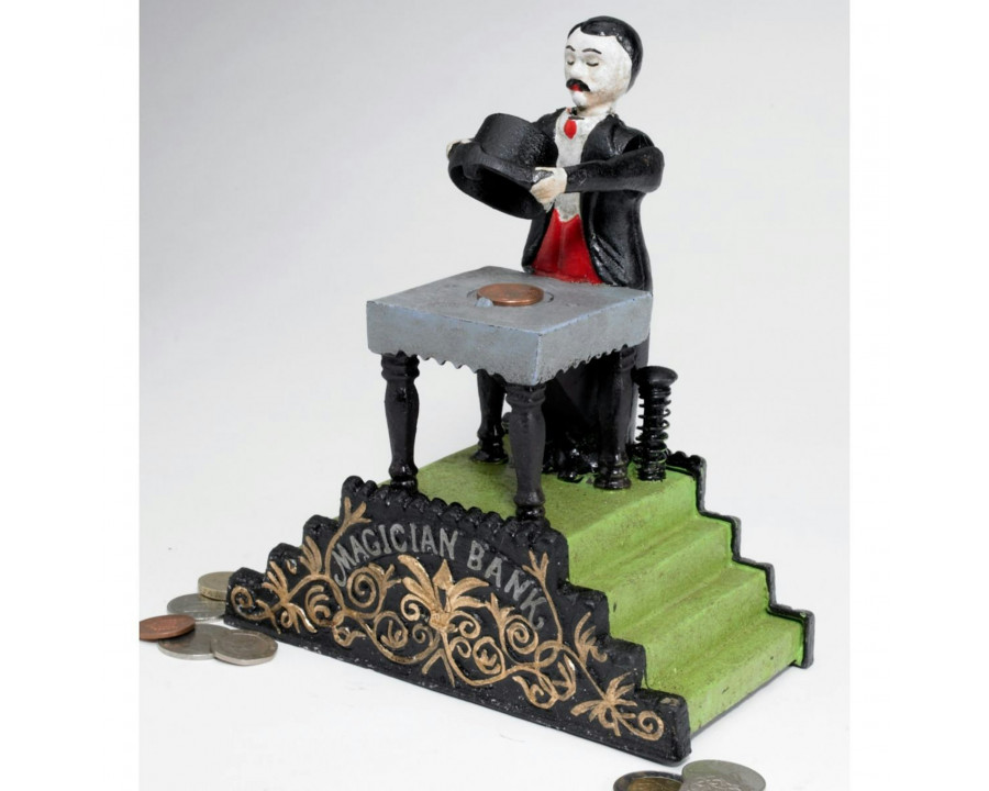 Toscano – Maitland the Magician Authentic Mechanical Coin Bank