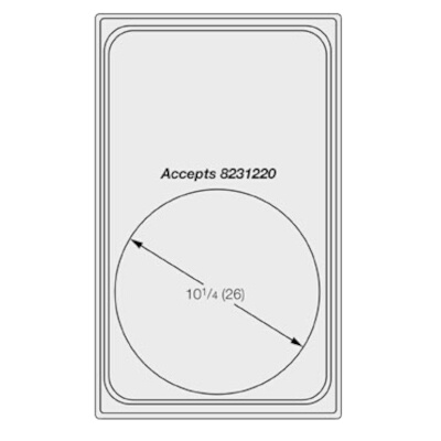 Vollrath 8240616 – Miramar Template, for (1) medium round decorative pan