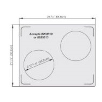 Vollrath 8250316 – Double Well Template, for 2 casseroles, stainless/satin finish edge