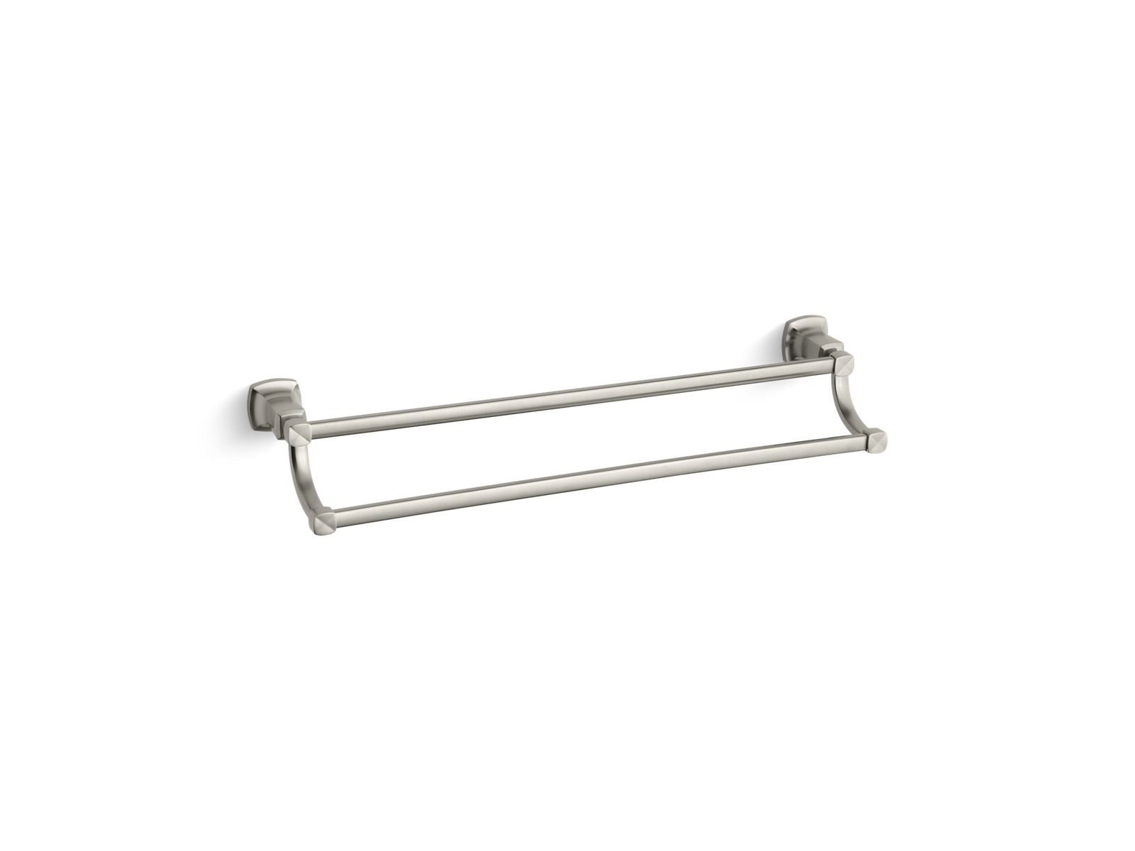 KOHLER K-16253-BN Margaux 24″ Double Towel Bar In Vibrant Brushed Nickel