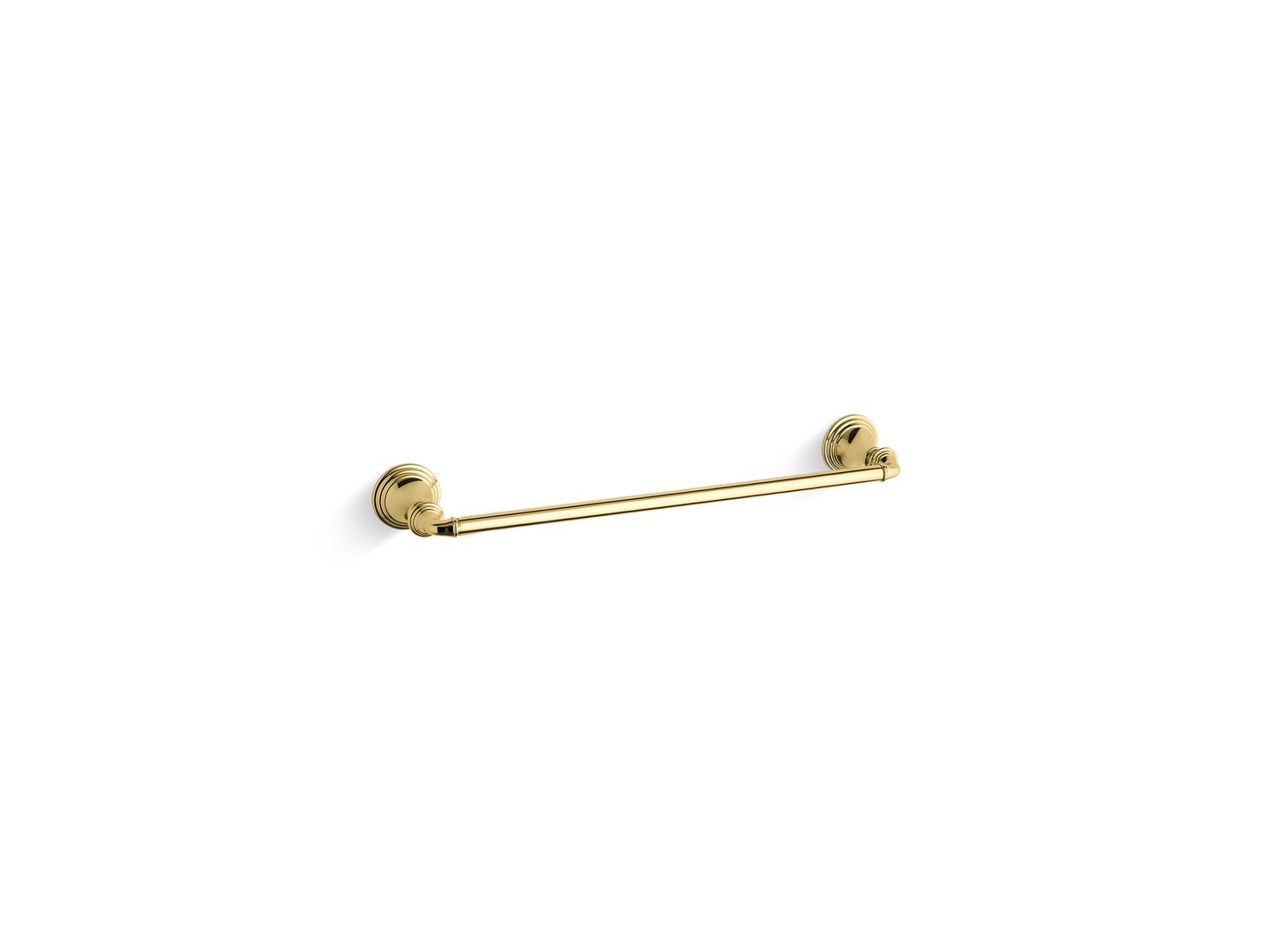 KOHLER K-10550-PB Devonshire 18″ Towel Bar In Vibrant Polished Brass