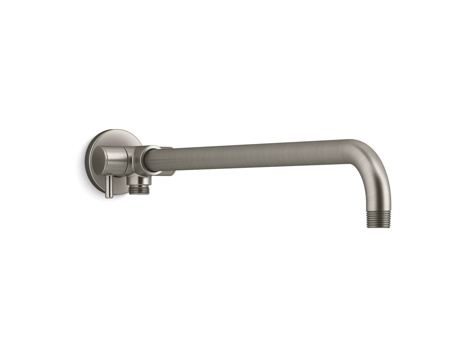 KOHLER K-76332-BN Wall-Mount Rainhead Arm With 3-Way Diverter In Vibrant Brushed Nickel