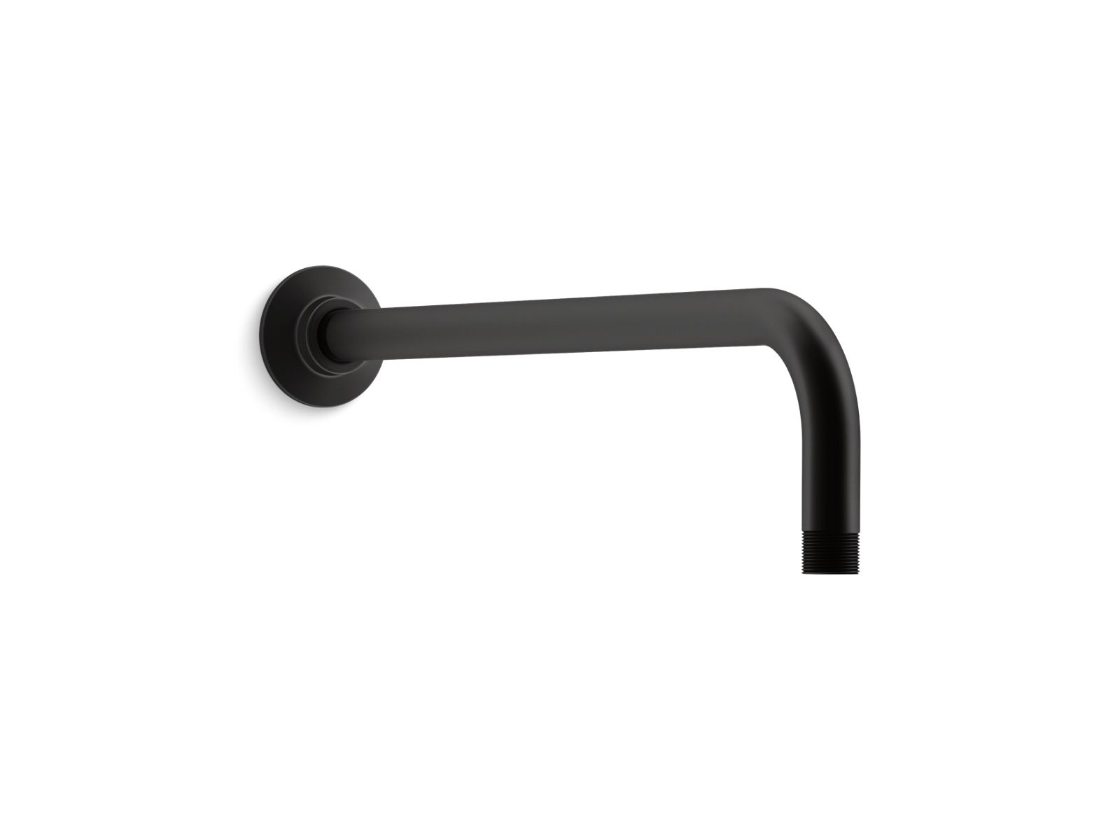 KOHLER K-10124-BL Wall-Mount Rainhead Arm And Flange In Matte Black