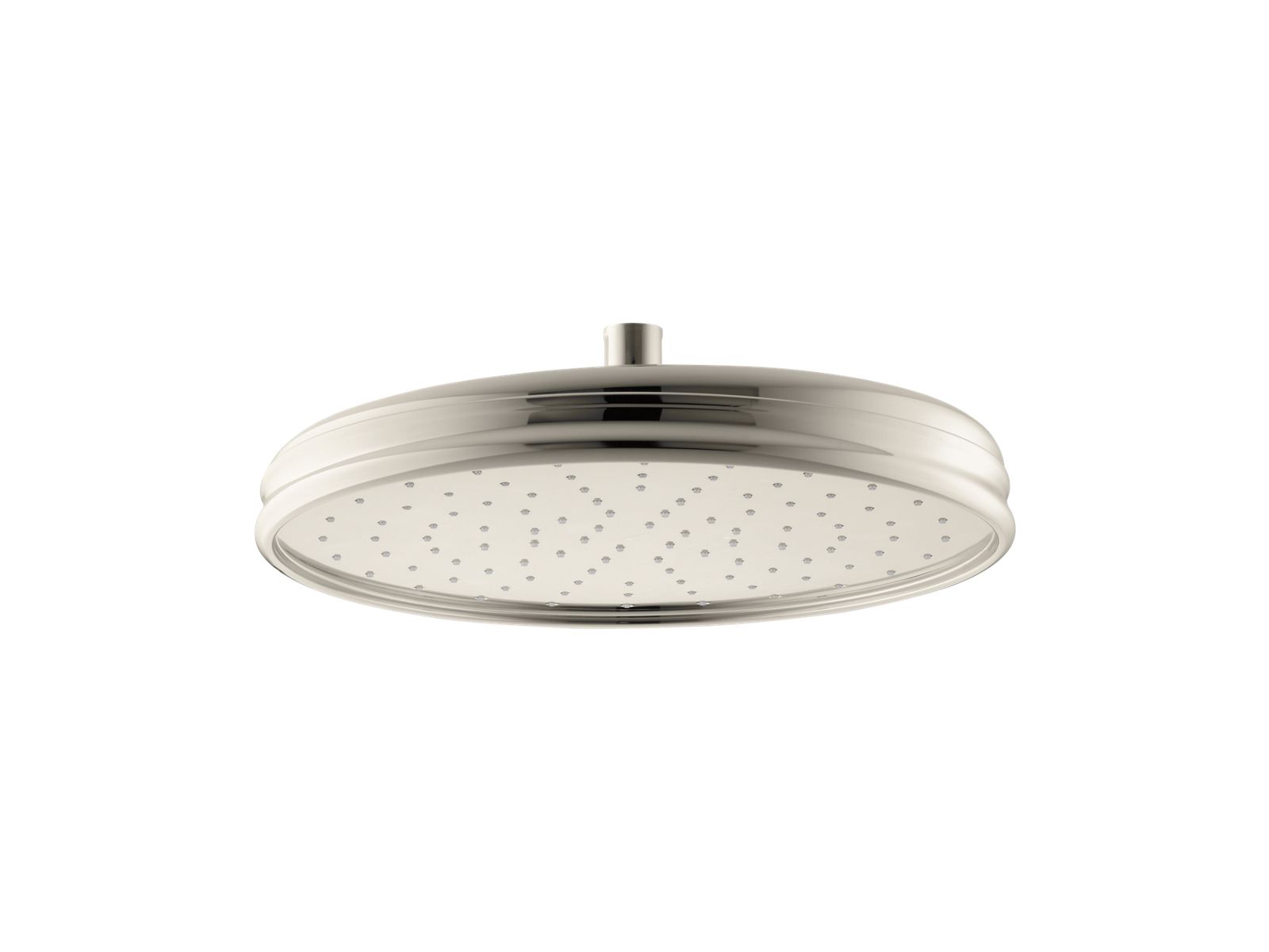 KOHLER K-13694-SN Traditional 12″ Single-Function Rainhead, 2.5 Gpm In Vibrant Polished Nickel