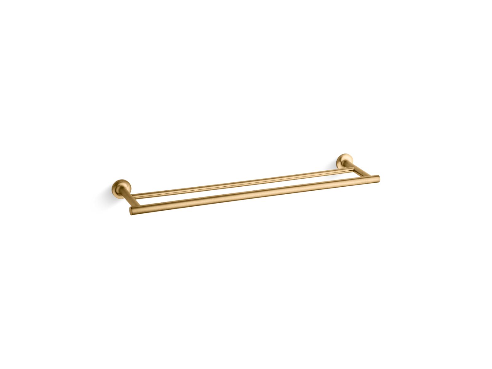 KOHLER K-14375-2MB Purist 24″ Double Towel Bar In Vibrant Brushed Moderne Brass